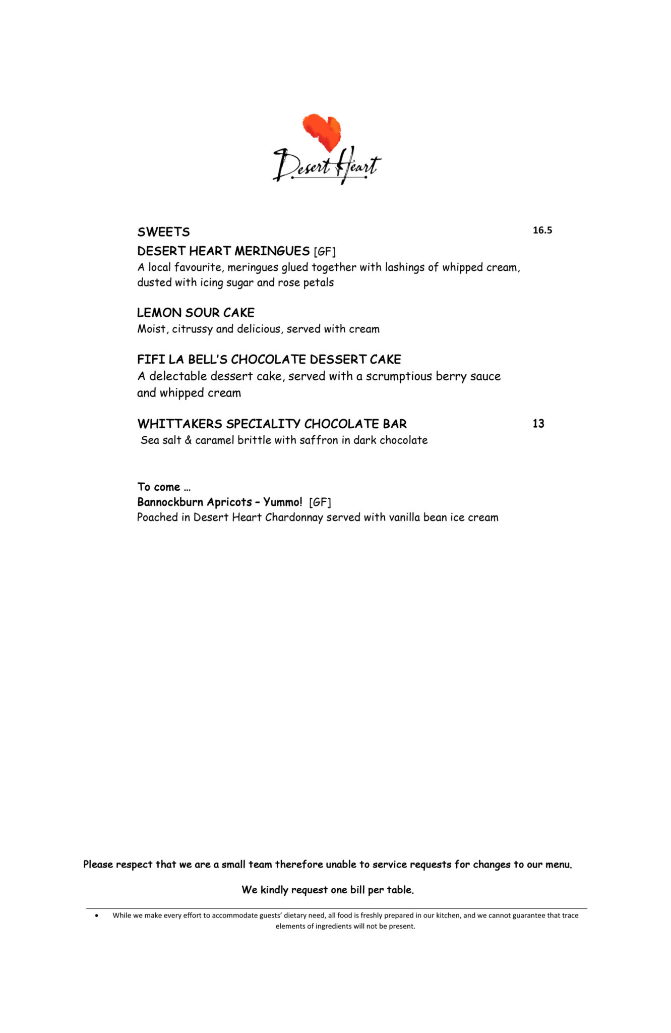 Cellar door and cafe Desert Heart